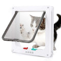 Cat Flap Door 4 Way Lockable Cat Kitten Security Gate