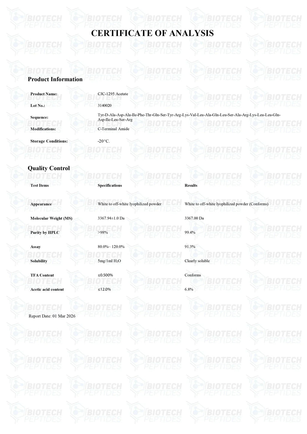 (🌴Anti-aging) CJC-1295 DAC (5mg) - Biotech Peptides