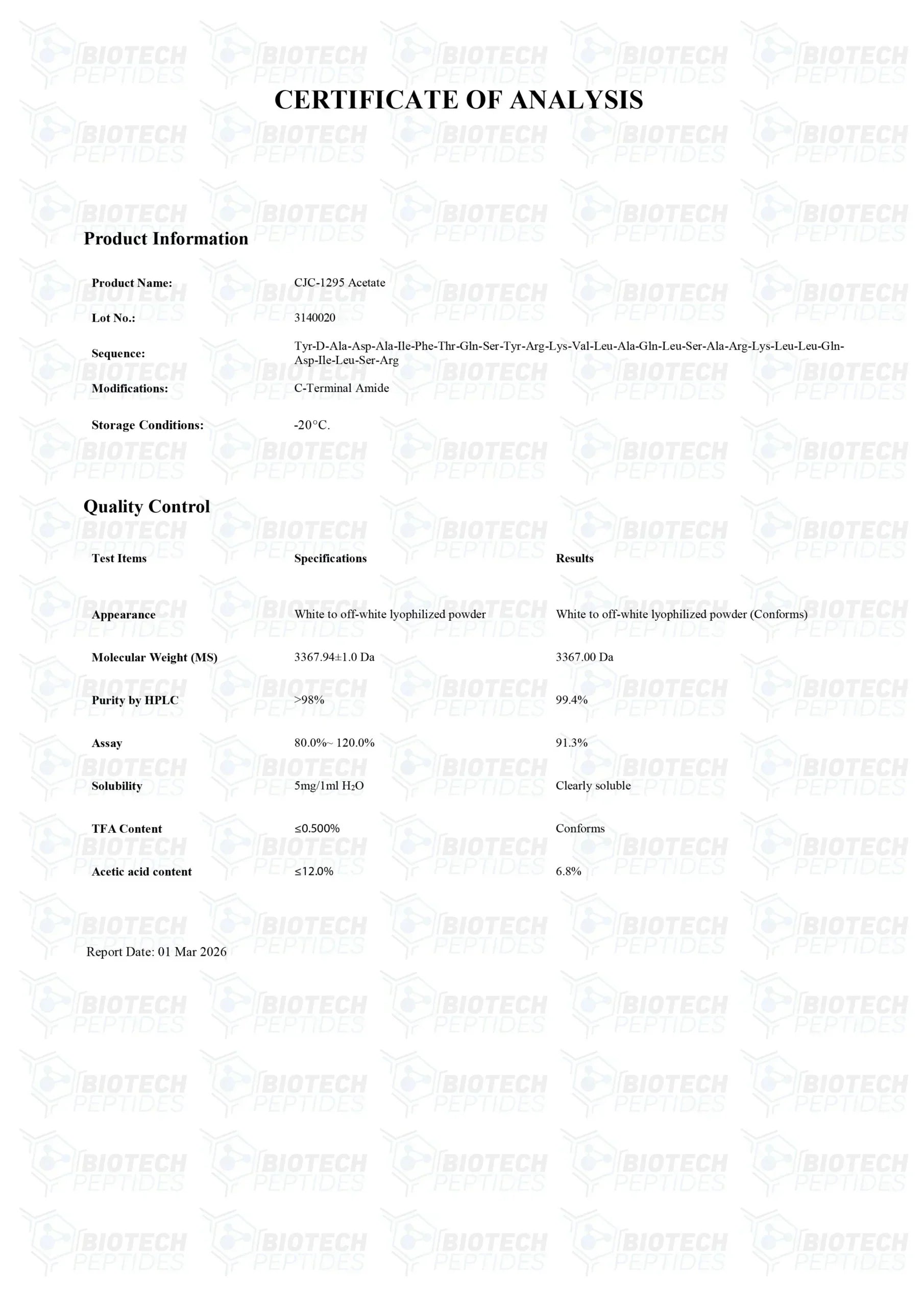 (🌴Anti-aging) CJC-1295 DAC (5mg) - Biotech Peptides