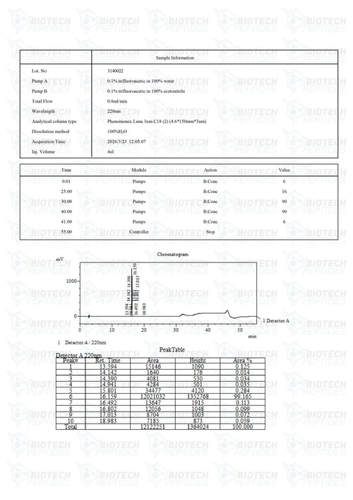 (🧠 Improves sleep structure) DSIP (Delta Sleep-Inducing Peptide) (5mg) - Biotech Peptides