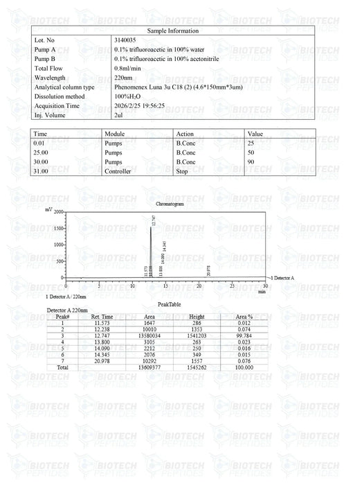 (🔥  Boosts GH secretion) GHRP-2 Peptide Online - (5mg) - Biotech Peptides
