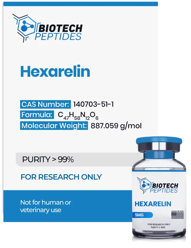 (💪Faster recovery) Hexarelin Peptide - (5mg) - Biotech Peptides