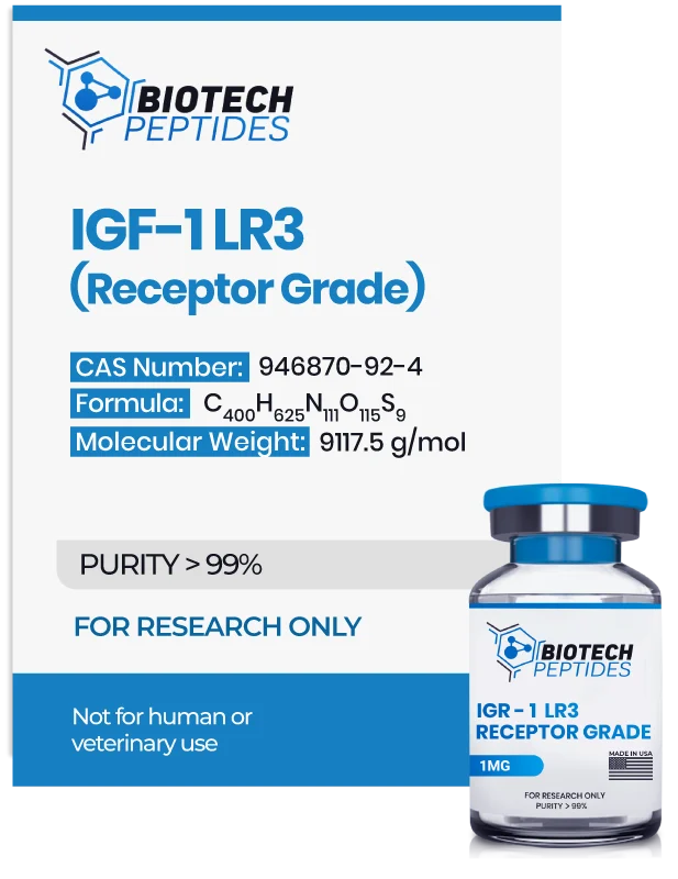 (💪 Rapid muscle gain)Receptor Grade IGF-1 LR3 (1mg) - Buy Online - Biotech Peptides