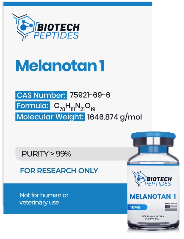 (🌴melanin production) Melanotan 1 (10mg) - Biotech Peptides