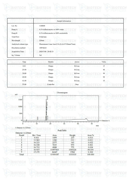 (🌴melanin production) Melanotan 1 (10mg) - Biotech Peptides