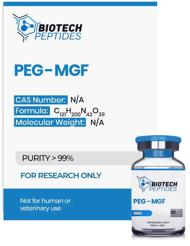 （💪Muscle recovery） PEG-MGF (Pegylated MGF) Peptide - 5mg - Biotech Peptides