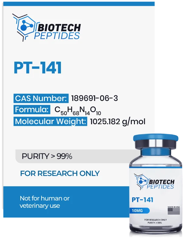 （❤️Sexual desire） PT-141 (Bremelanotide) Peptide (10mg) - Biotech Peptides