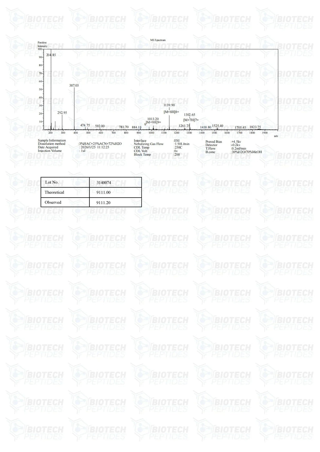 (💪 Rapid muscle gain) Receptor Grade IGF-1 LR3 (100mcg) - Biotech Peptides