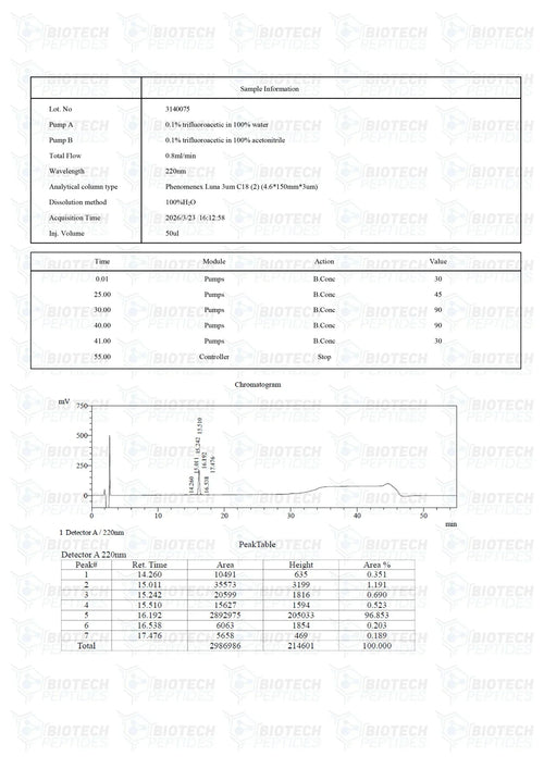 (💪 Rapid muscle gain)Receptor Grade IGF-1 LR3 (1mg) - Buy Online - Biotech Peptides