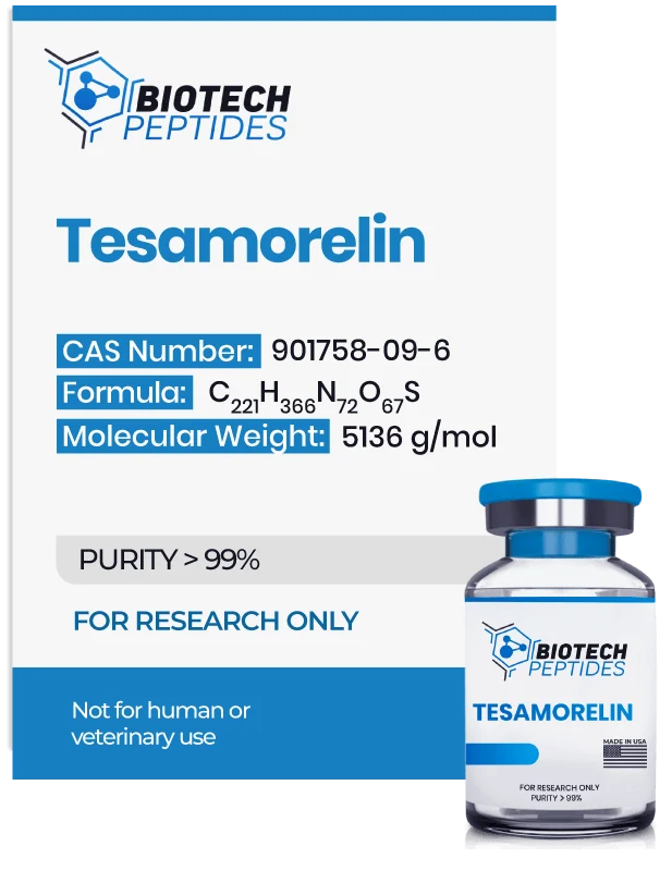 (🔥Reduce visceral fat) Tesamorelin Peptide (5MG & 10MG) - Biotech Peptides